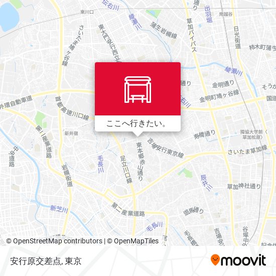 安行原交差点地図