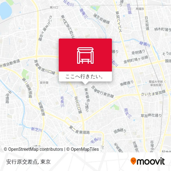 安行原交差点地図