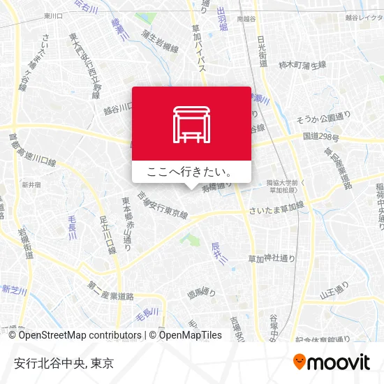 安行北谷中央地図
