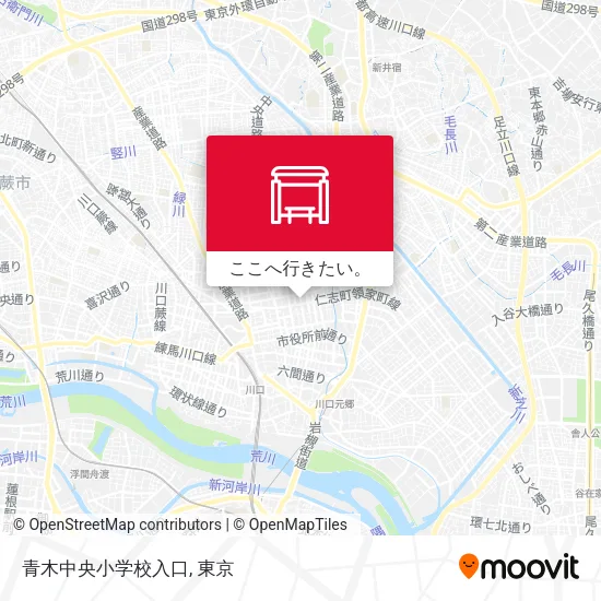 青木中央小学校入口地図