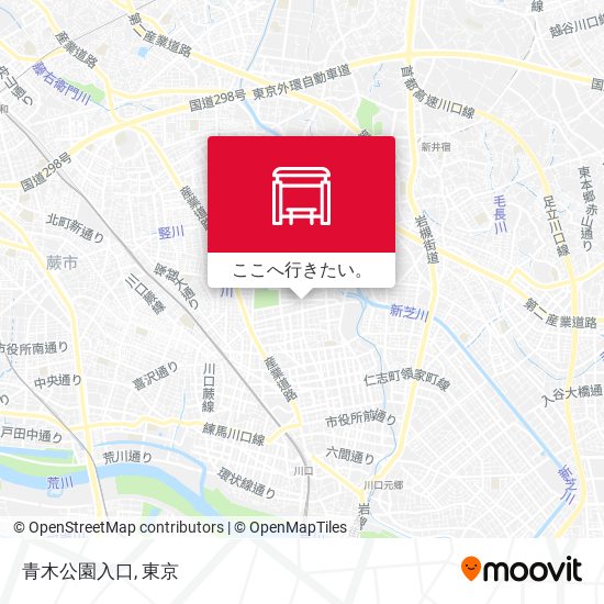 青木公園入口地図