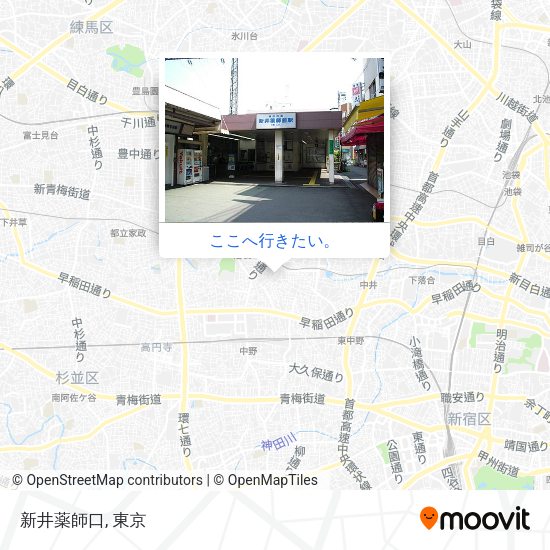 新井薬師口地図