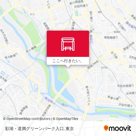 彩湖・道満グリーンパーク入口地図