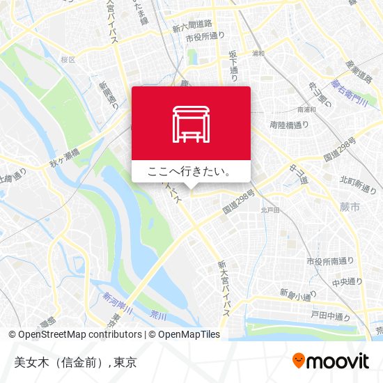 美女木（信金前）地図