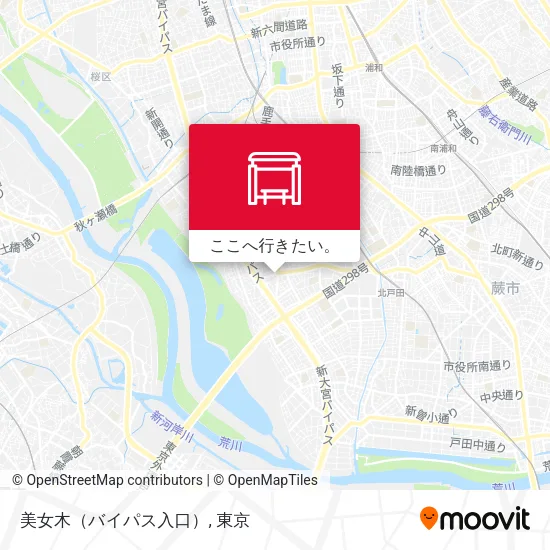 美女木（バイパス入口）地図