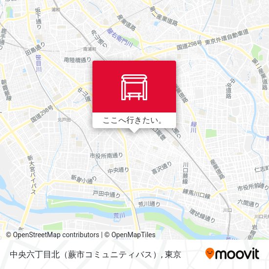中央六丁目北（蕨市コミュニティバス）地図