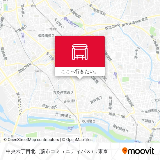 中央六丁目北（蕨市コミュニティバス）地図