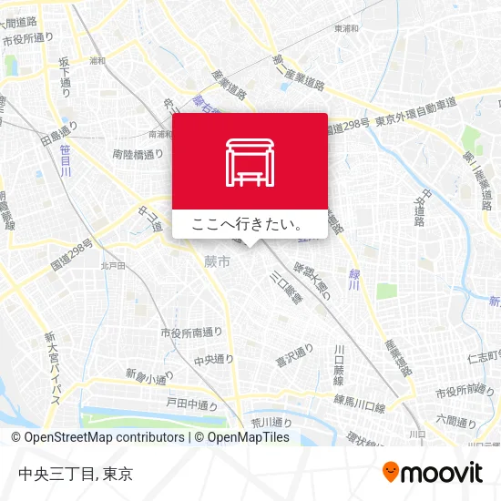 中央三丁目地図