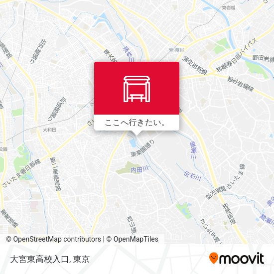 大宮東高校入口地図