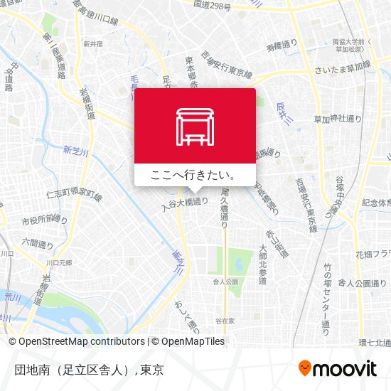 団地南（足立区舎人）地図