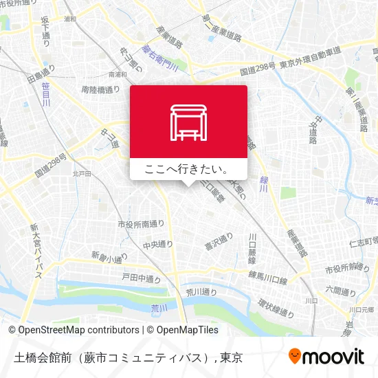 土橋会館前（蕨市コミュニティバス）地図