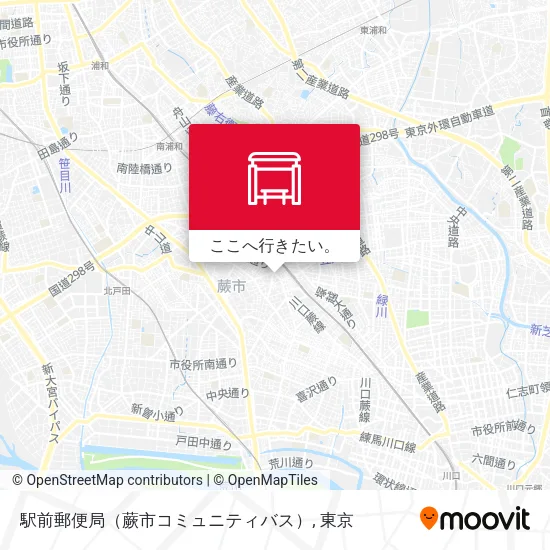 駅前郵便局（蕨市コミュニティバス）地図