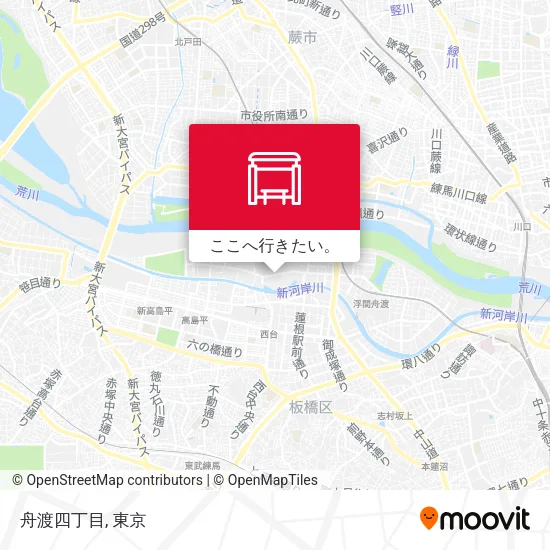 舟渡四丁目地図