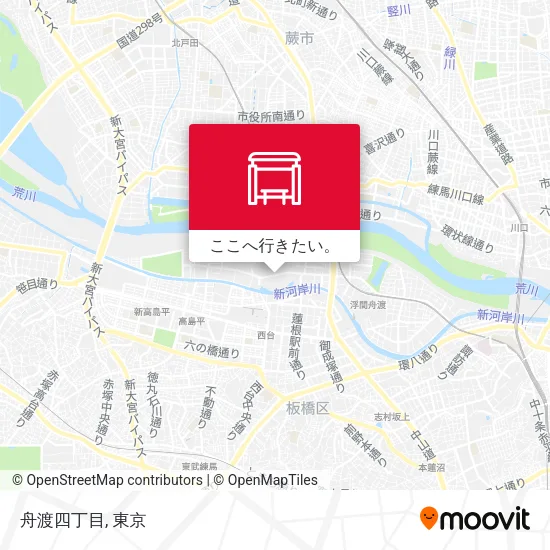 舟渡四丁目地図