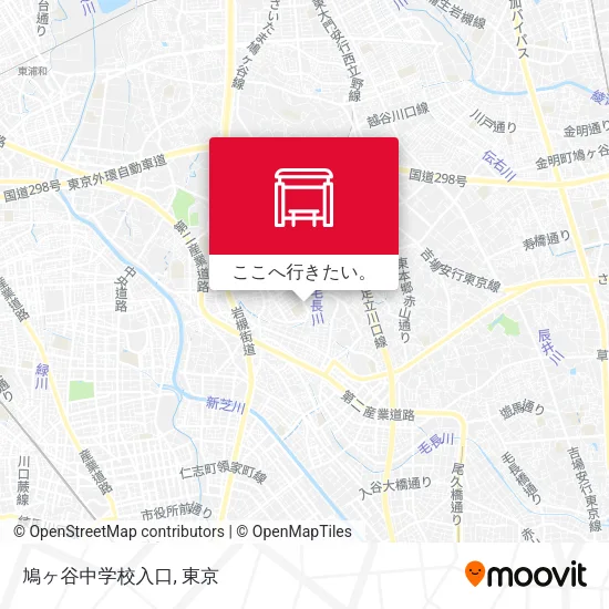 鳩ヶ谷中学校入口地図