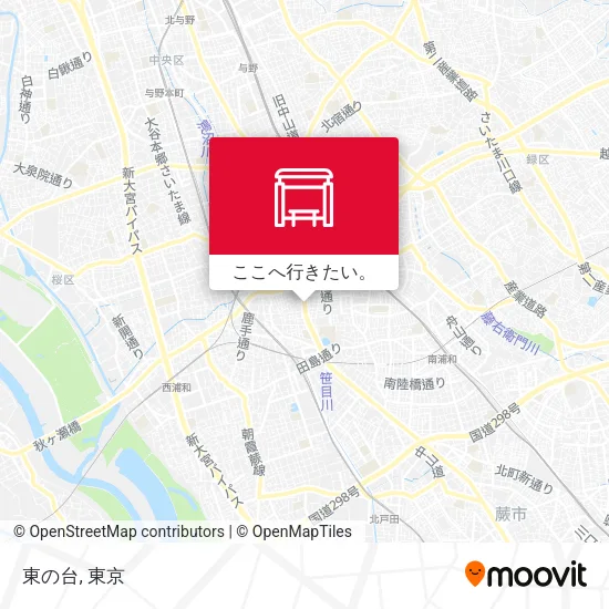 東の台地図