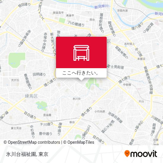 氷川台福祉園地図