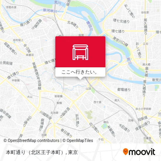 本町通り（北区王子本町）地図