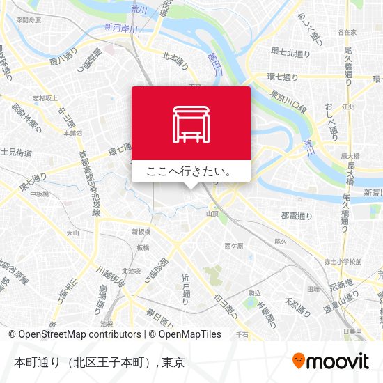 本町通り（北区王子本町）地図