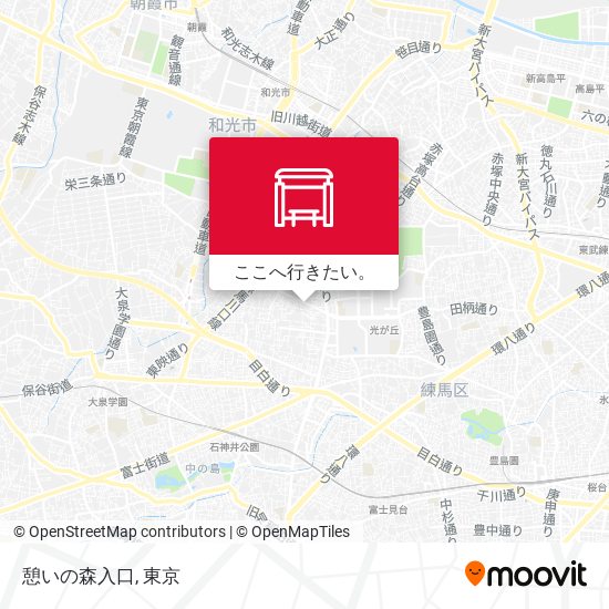 憩いの森入口地図