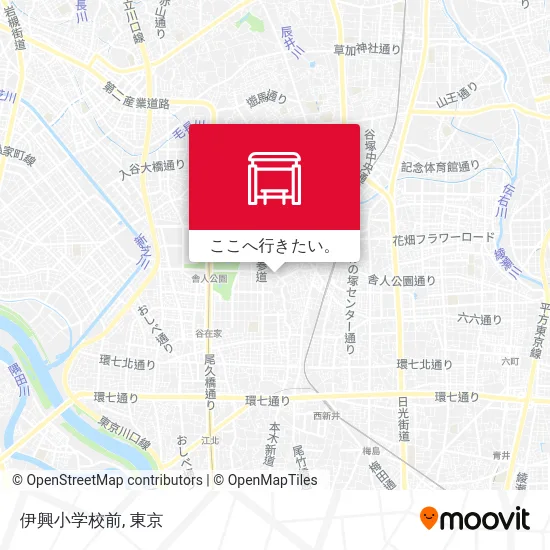 伊興小学校前地図
