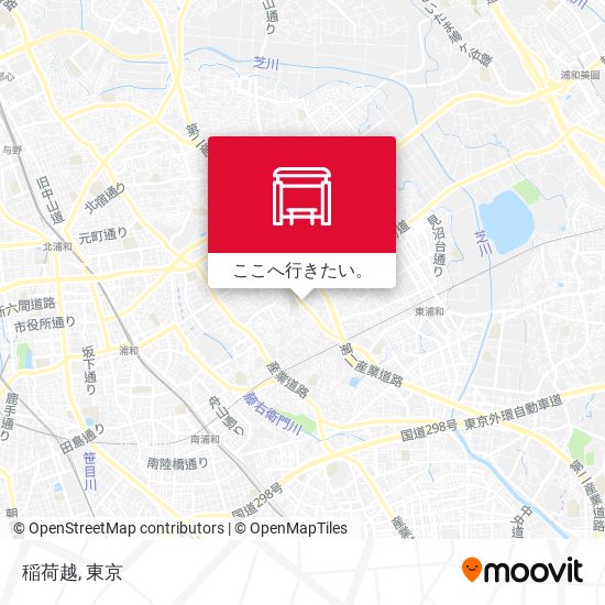 稲荷越地図