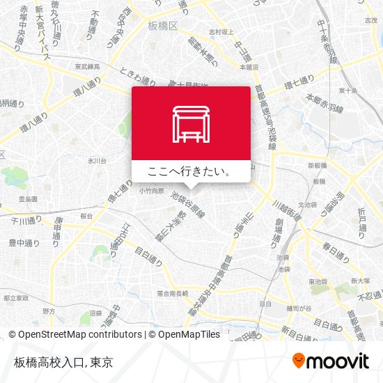 板橋高校入口地図