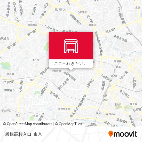 板橋高校入口地図