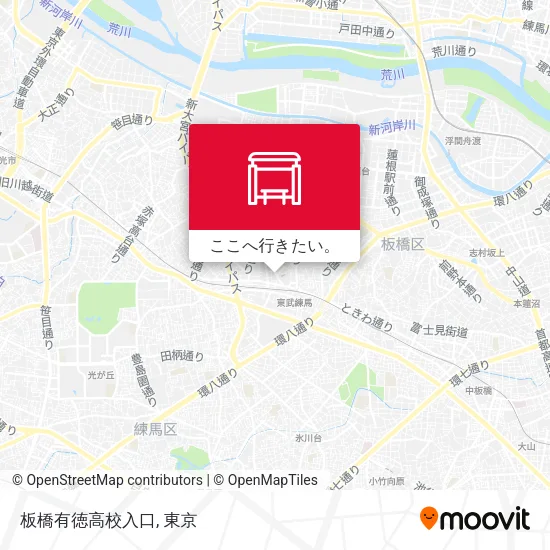 板橋有徳高校入口地図