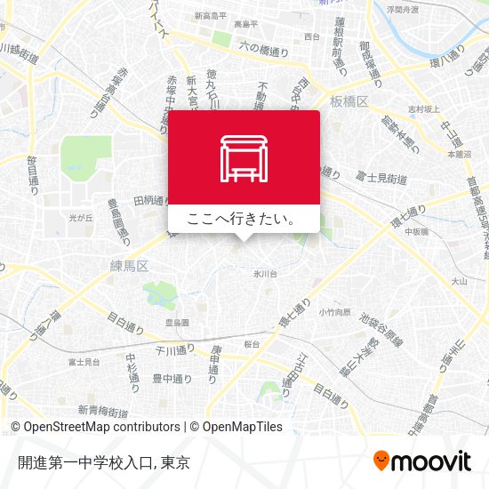 開進第一中学校入口地図