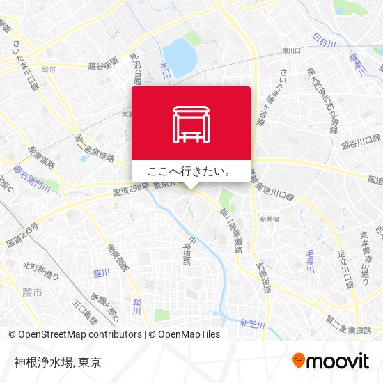 神根浄水場地図