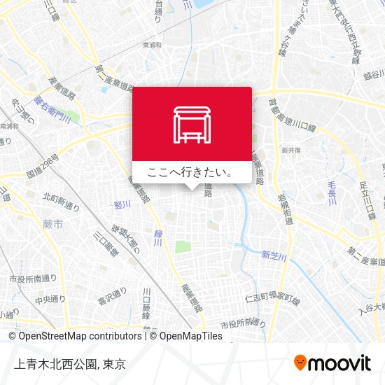 上青木北西公園地図