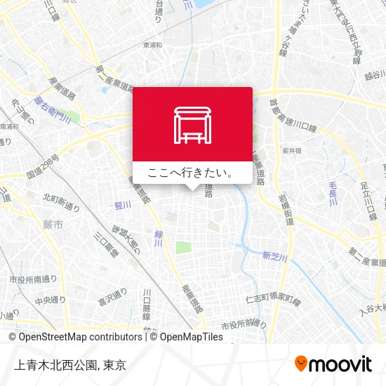 上青木北西公園地図