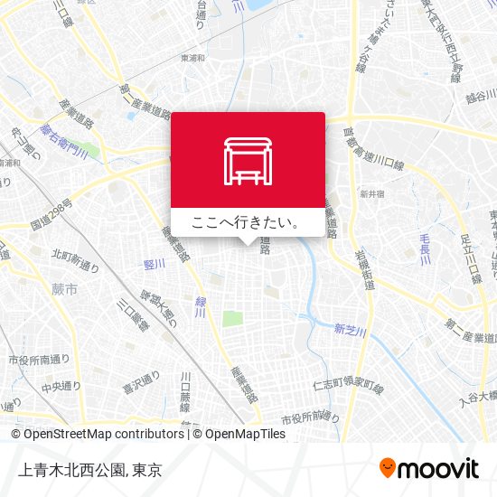 上青木北西公園地図