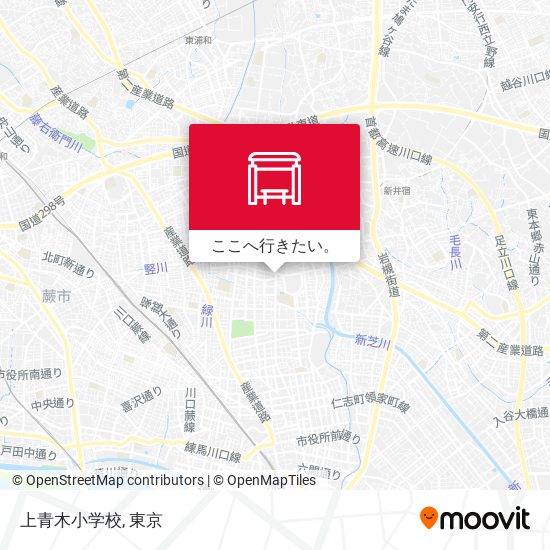 上青木小学校地図