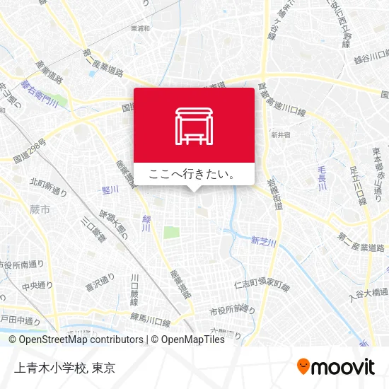 上青木小学校地図