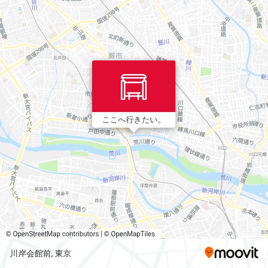 川岸会館前地図