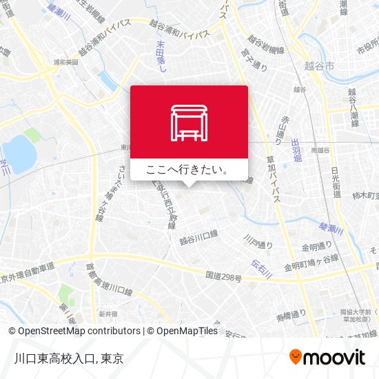 川口東高校入口地図