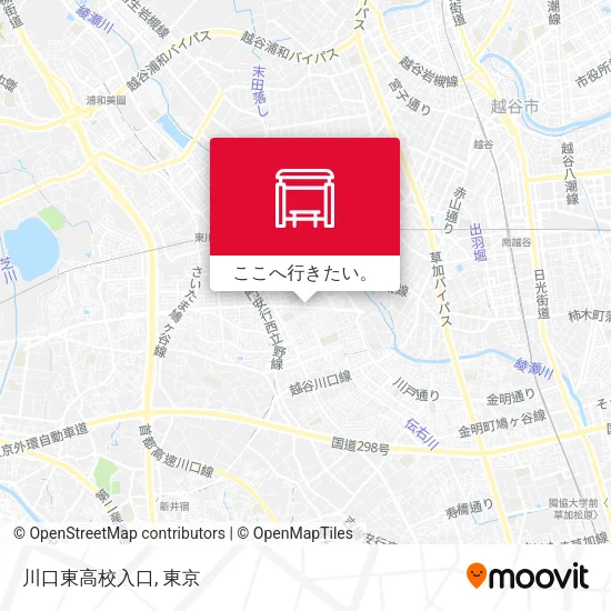 川口東高校入口地図