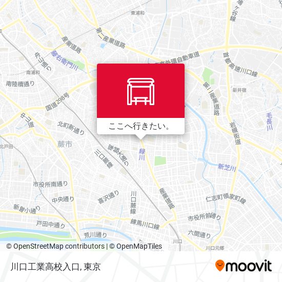 川口工業高校入口地図