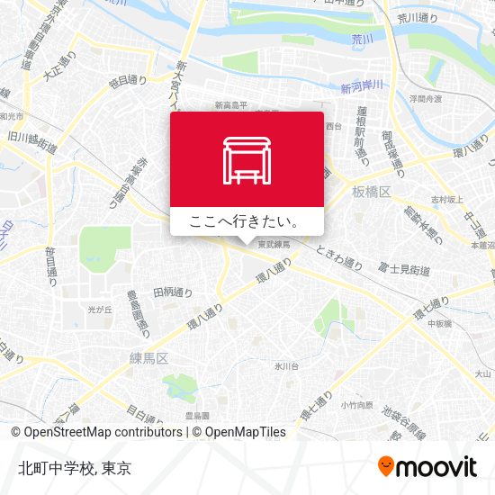 北町中学校地図