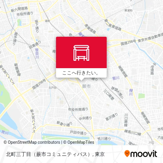 北町三丁目（蕨市コミュニティバス）地図