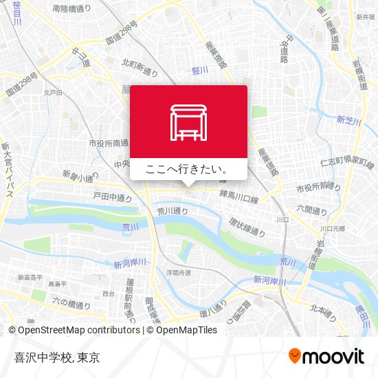 喜沢中学校地図