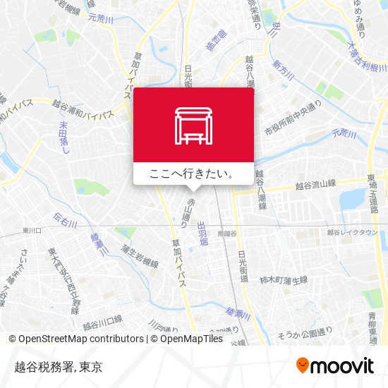 越谷税務署地図