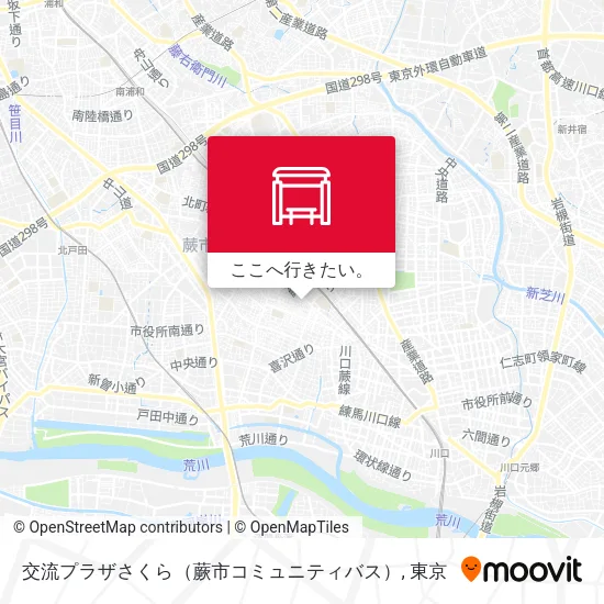 交流プラザさくら（蕨市コミュニティバス）地図