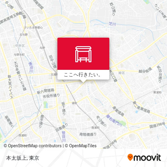 本太坂上地図