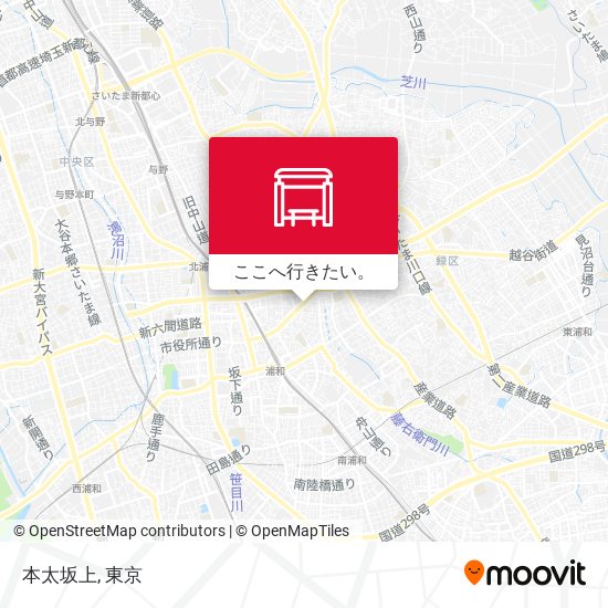 本太坂上地図