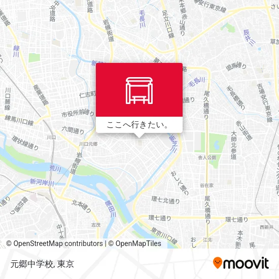 元郷中学校地図