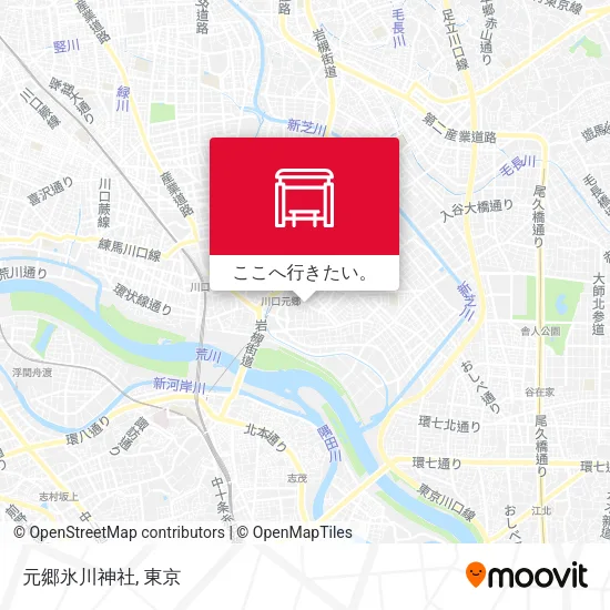 元郷氷川神社地図
