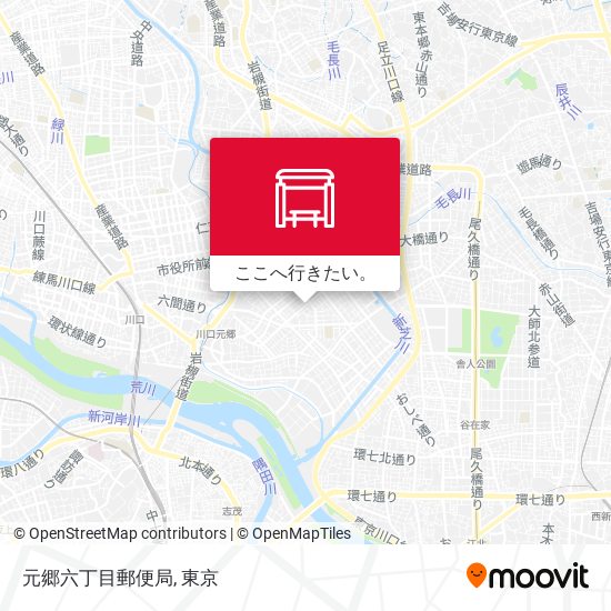 元郷六丁目郵便局地図